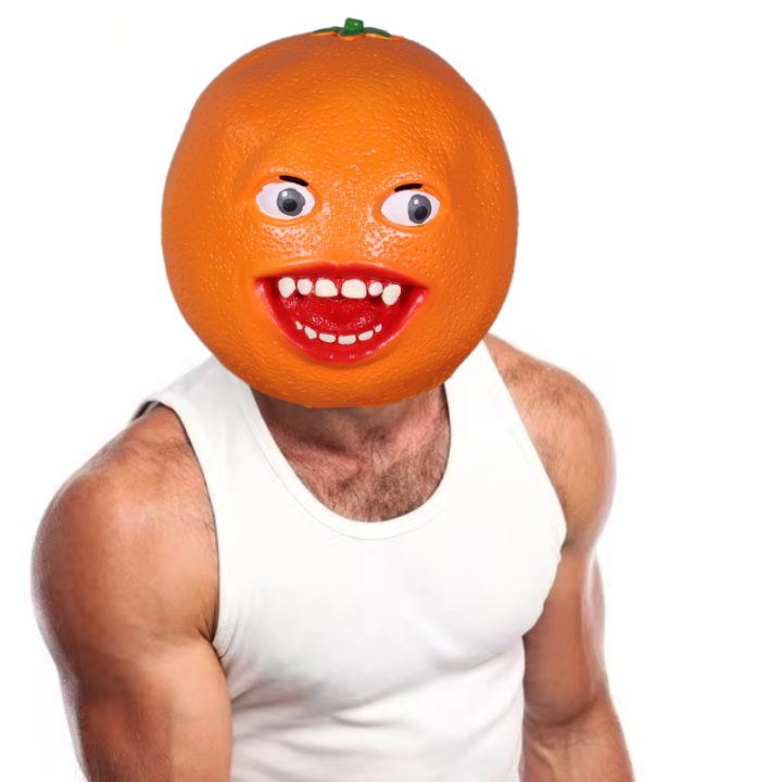 Annoying Orange Mask Funny Realistic Fruit Masks Full Face Smiling Headgear Cute Novelty Halloween Costumes for Women