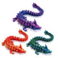 3D Printed Dragon Figures Multi-Jointed Movable Dragon Model Toys Tabletop Decor Maoxiu. 