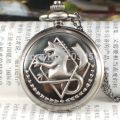 Steel Tone Anime Fullmetal Alchemist Pocket Watch 1pcs/lot 3 Color Cosplay Edward Elric with Chain Boys Gift Wholesale. 