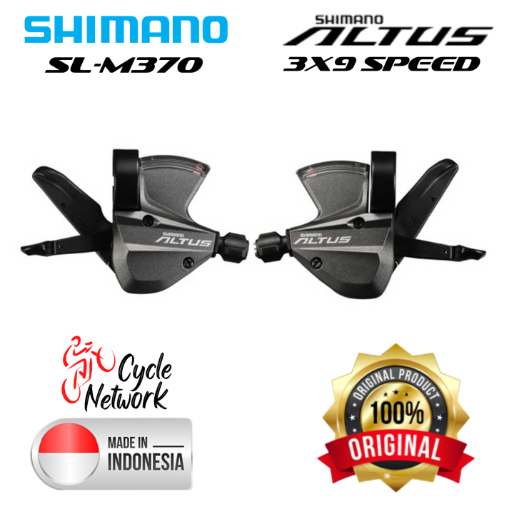 1pair Shimano Altus M370 3x9 Speed Shifter Trigger Set SL-M370 W/Inner Cable Shifter Left & Right MTB Mountain Bike Derailleurs 27 Speed Bicycle Transmission