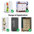 Refrigerator Lock, Mini Fridge Lock with Key for Adults, Lock for a Fridge, Cabinet Door(White 2Pack).