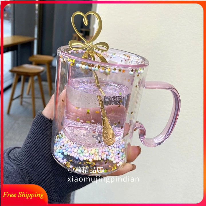 Girl%20Heart%20Bubble%20Starry%20Sky%20Cup%20Star%20Sequin%20Double%20Wall%20Glass%20Handle%20Heat-resistant%20Milk%20Kawaii%20Cute%20Coffee%20Mug%20-%20Image%202