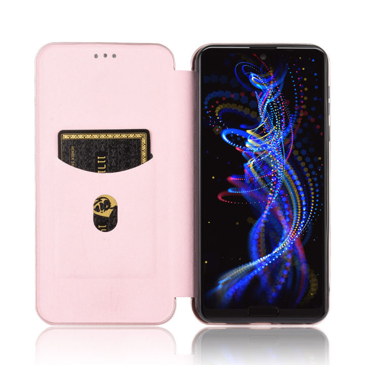 lthmy%20for%20Sharp%20Aquos%20R5G%20Carbon%20Fiber%20Magnetic%20Closure%20with%20Card%20Slot%20Flip%20Case%20Cover%20-%20Image%204