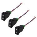 NXFDSIOZ 4X Auto Retrofit Switch Waterproof Toggle Switch Fog Lamp Switch with 4 Line for White Light. 
