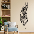 Feather Art Design Wall Stickers For Bedroom Livingroom Library - Peacock Feather Wall Decal.