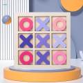Tic TAC Toe Board Game Family Games Handmade Noughts and Crosses for Adult Families Kids Indoor. 