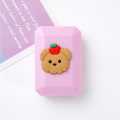 Cute cartoon Lenses box Girls' for small portable portable beautiful pupil care storage box with mirror box. 