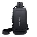 Men Multifunction Anti-theft USB Shoulder Bag Crossbody Bag Travel Sling Bag Pack Messenger Pack Chest Bag for Male. 