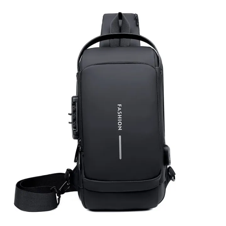USB%20Charging%20Men%20Multifunction%20PU%20Chest%20Bag%20Sport%20Sling%20Bag%20Male%20Anti-theft%20Chest%20Bag%20with%20Password%20Lock%20with%20Adjustable%20Shoulder%20-%20Image%203