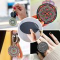 8 Pcs 15cm Black Mandala Kraft Paper Round Cardboard for Painting DIY Cardboards for Artist Painter.