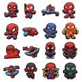 Hot Toys Disney Spider-Man Marvel superhero Croc Shoe Charms Cartoon DIY Clog Sandals Shoe Accessorie Decorations Boy Kids Gifts.