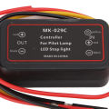 LED Stoplight Controller IP65 Waterproof 12V‑30V ABS Strobe Module for Tail Brake LampMK-029B. 
