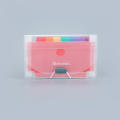 13 Grid Mini Organizer A6 Triple Seal Ticket Clip A6-sized Document Organizer Mini Organ Bag Storage Bag For Receipts A6 Ticket Clip Triple Seal Organ Bag PP Rainbow Inner Page.