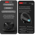 Lenovo ERAZER XT60 Pro Bluetooth 5.3 Earphones True Wireless Headphones Button Control Noise Reduction Earhooks Waterproof with Mic Headset.