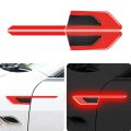 2Pcs Car Reflective Safety Warning Bumper Reflective Strips Anti-Collision Car Stickers. 