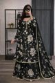 Premium Floral Print Gharara Set with Pearl Border Work..
