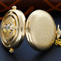 New Golden Time Hourglass Exquisite Quartz Pocket Watch Vintage Gentleman Necklace Pendant Fashion Accessories Clock.