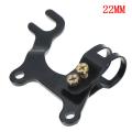 Adjustable black bicycle bike disc brake bracket frame adaptor mounting holder. 
