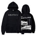 Initial D Anime AE86 Hoodie Initial D Double Sided Hooded Unisex R34 Skyline GTR JDM Casual Loose Pullovers Clothes Sweatshirts.