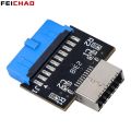 USB 3.0 Internal Header to USB 3.1/3.2 Type C Front Type E Adapter 20 Pin to 19 Pin Converter for PC Motherboard Connector Riser.
