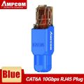 AMPCOM Tool free RJ45 connector, No crimp tool less UTP 1000Mbps CAT6 CAT5E Modular PLug for Stranded Solid Lan Ethernet cable. 