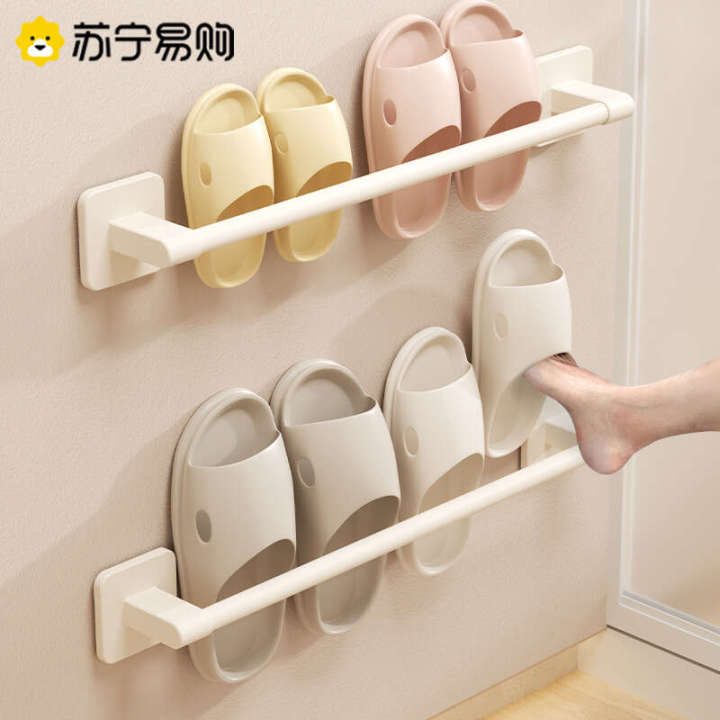 Bathroom slipper rack without punching, bathroom rack, shoe storage tool, toilet wall bracket, drainage dragon and phoenix