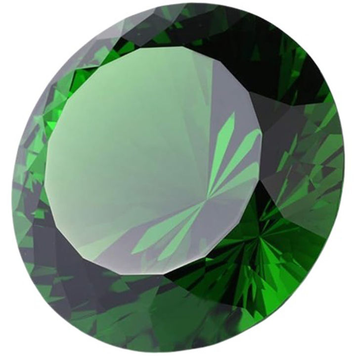 Crystal Glass Diamond Paperweight 4" Diameter (100mm)