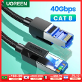 UGREEN CAT 8 Ethernet Cable CAT8 40Gbps 2000MHz Networking Nylon Braided Internet Lan Cord for Laptops PS 4 Router RJ45 Cable.