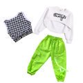 Girls Hip Hop Street Dance Wear Crop Top Joggers Kids Cargo Pants Sweatshirts Child Streetwear Costumes Jazz Stage Clothes Sets Shapewear.