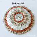 Nordic Rattan Grass Plate Wall Decoration Moroccan Style Straw with Hang Hook Background Living Room Wall Art Home Decor.