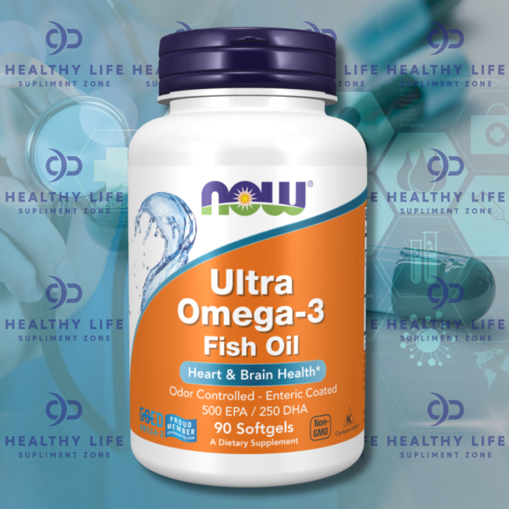 NOW Ultra Omega-3 Fish Oil - 500 EPA / 250 DHA - 90 Softgels | Daraz.com.bd