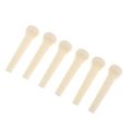 6 Pcs Bridge Pins For Acoustic Guitar - White and black. 