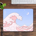 Kawaii Desk Mat Pink Wave Cute Aesthetic Mousepad Small Gaming Computer Deskmat Great Pastel Baby Blue Kawai Anime Mouse Pad. 