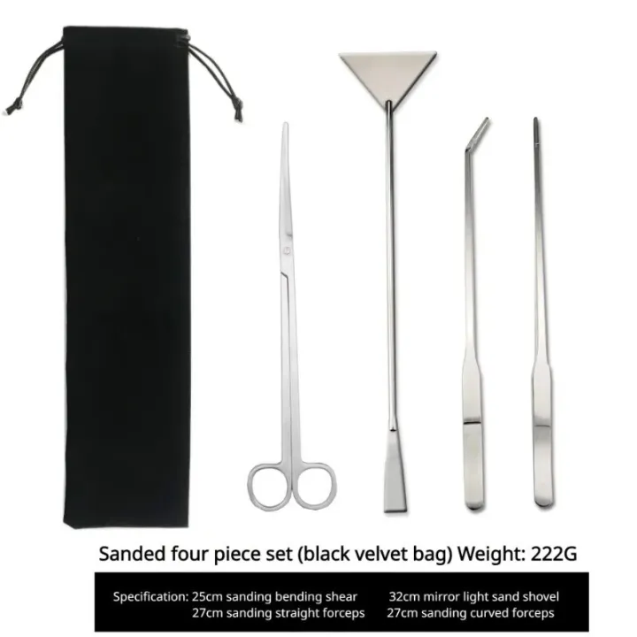 Water%20Grass%20Scissors%20Set%20Four%20Pieces%20Fish%20Tank%20Cleaning%20Tool%20Stainless%20Steel%20Wave%20Clippers%20Straight%20Shears%20Tweezers%20Sandscraper%20-%20Image%207