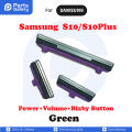 For Samsung Galaxy S10/S10 Plus Side Volume Button + Power ON / OFF, Bixby Buttton Key Set Replacement Parts.