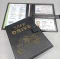 Motor Bike & Car Driving Vehicles Licensee Document Holder - Black. 