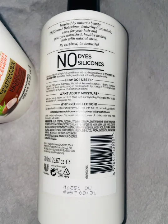 TRESemme%20Botanique%20Nourish%20&%20Replish%20Conditioner%20with%20Coconut%20&%20Aloe%20Vera%20700ml%20UAE%20-%20Image%204