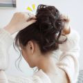 Synthetic Curly Bun Messy Claw Chignon Clip Elastic Hair Scrunchies Hairpieces Chignon Donut Updo Hair Pieces For Women. 