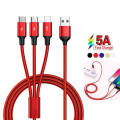 3 in 1 USB Charging Cable Fast Charger Cord Type C Micro USB iPhone High-Speed Data Transfer.
