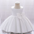 GC Flower Girl Bow Tutu Dress Kids Baby Girl Princess Dress Bow Dresses Summer Wedding Party Pageant Gown.