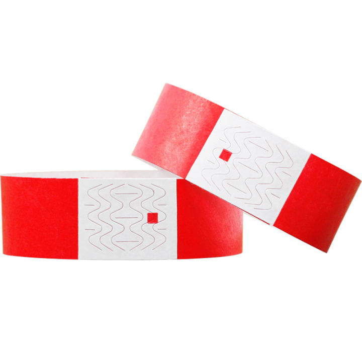 Tear-Resistant Waterproof Paper Wrist Strap Party Paper Bracelet Multicolored Event Ticket Wristbands Identification Band Creek