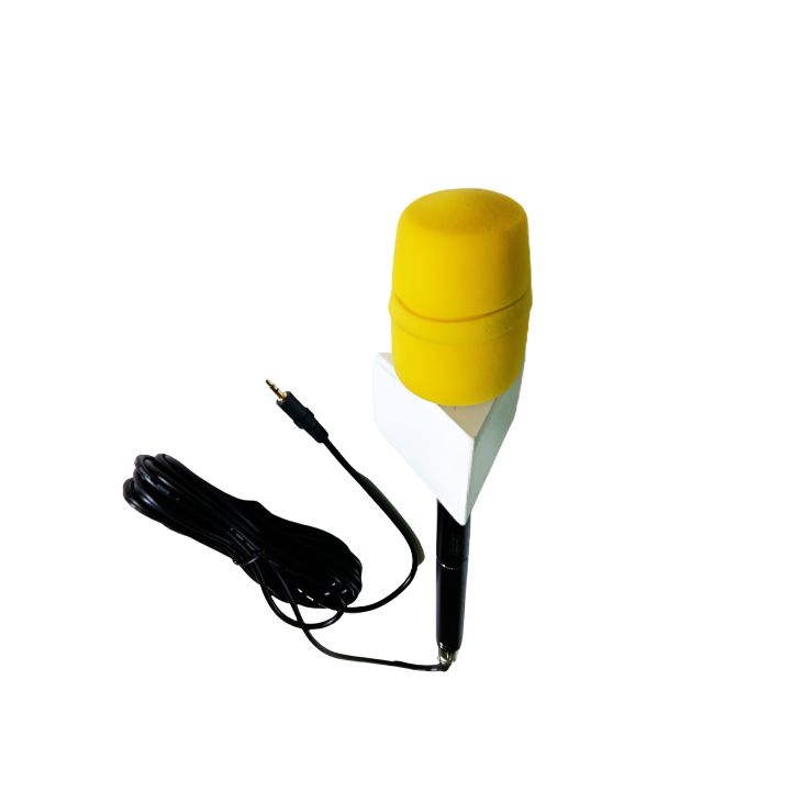 Panasonic%20Boom%20Microphone%20for%20Journalist%20with%20Mobile%20Converter%20and%20Triangle%20Channel%20Flag%20and%20yellow%20foam%20-%20Image%204