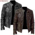 DYB ZACQ Spring Autumn Genuine Leather Jacket Men Streetweaar Sheepskin Coat Man Moto Biker Vintage Leather Jackets S-5XL. 