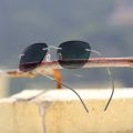 Titanium Transition Aviation Sunglasses Photochromic Reading Glasses Rimless Eyeglasses Men with Diopters.