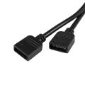 2X LED Strips RGB 4 Pin Female to Female Connector Extension Cable Black 1M.