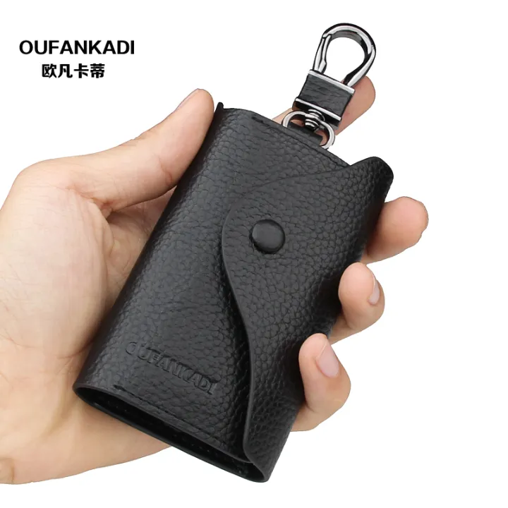 Key%20Case%20Men's%20Korean-Style%20Key%20Bag%20Multi-Function%20Car%20Key%20Case%20Women's%20Large%20Capacity%20Home%20Mini%20Key%20Chain%20Simple%20-%20Image%202