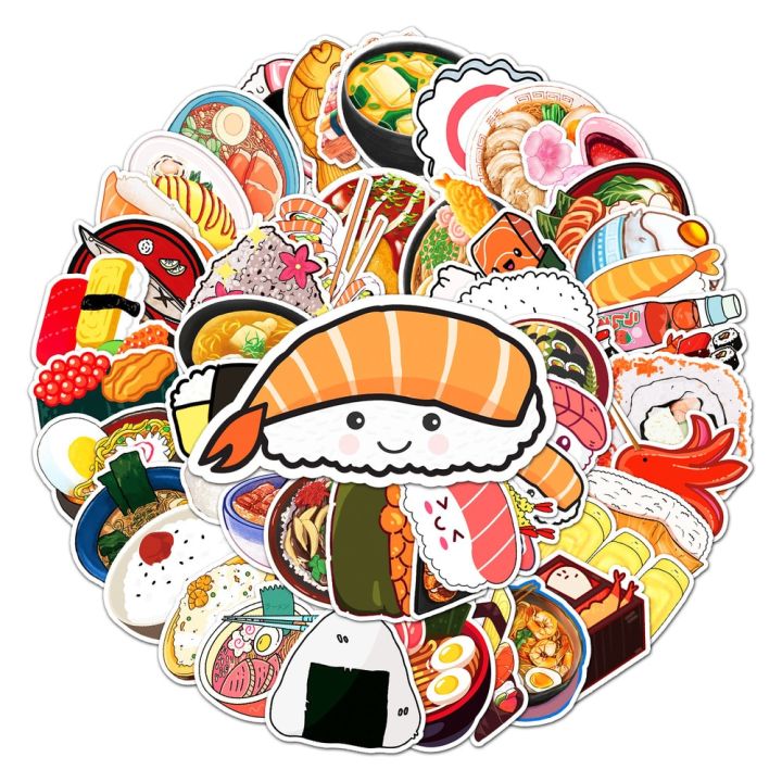 10/50pcs%20Delicious%20Food%20Stickers%20Cartoon%20Japanese%20Food%20Cute%20Sushi%20Stickers%20Decal%20Sticker%20for%20DIY%20Notebook%20Water%20Bottle%20Laptop%20-%20Image%205
