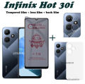 3in1 infinix Hot 30i Anti-Spy Privacy Tempered Glass infinix Hot 30i Ceramic film and Back film infinix Hot 30i Screen Protector Film+lens film+back film. 