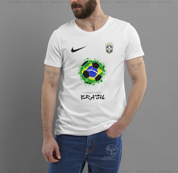 Brazil%20Fan%20Half%20hata%20Comfortable%20Jersey%20Gol%20Gola%20Tshirt%20-%20Image%202