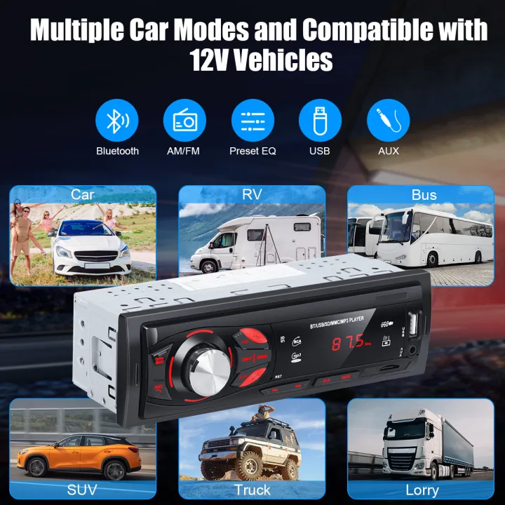 HIVOZ%20Bluetooth%20Car%20Stereo,%204x15W%20Car%20Audio%20FM%20Radio,%20MP3%20Player%20USB/SD/AUX%20Hands%20Free%20Calling%20with%20Wireless%20Remote%20Control%20-%20Image%205
